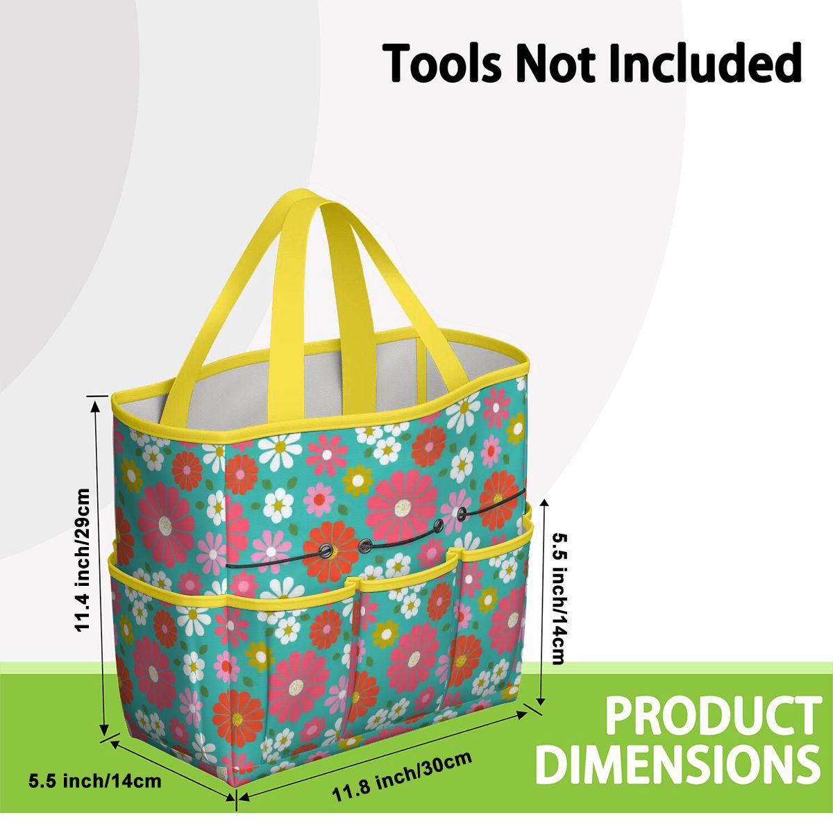 Kate McEnroe New York Retro Floral Garden Tool Tote Bag Gardening Organizer CaddyGarden Tool BagKiELgb7cwh