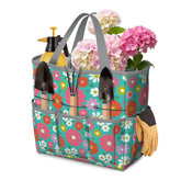 Kate McEnroe New York Retro Floral Garden Tool Tote Bag Gardening Organizer CaddyGarden Tool Bagqintjr461i