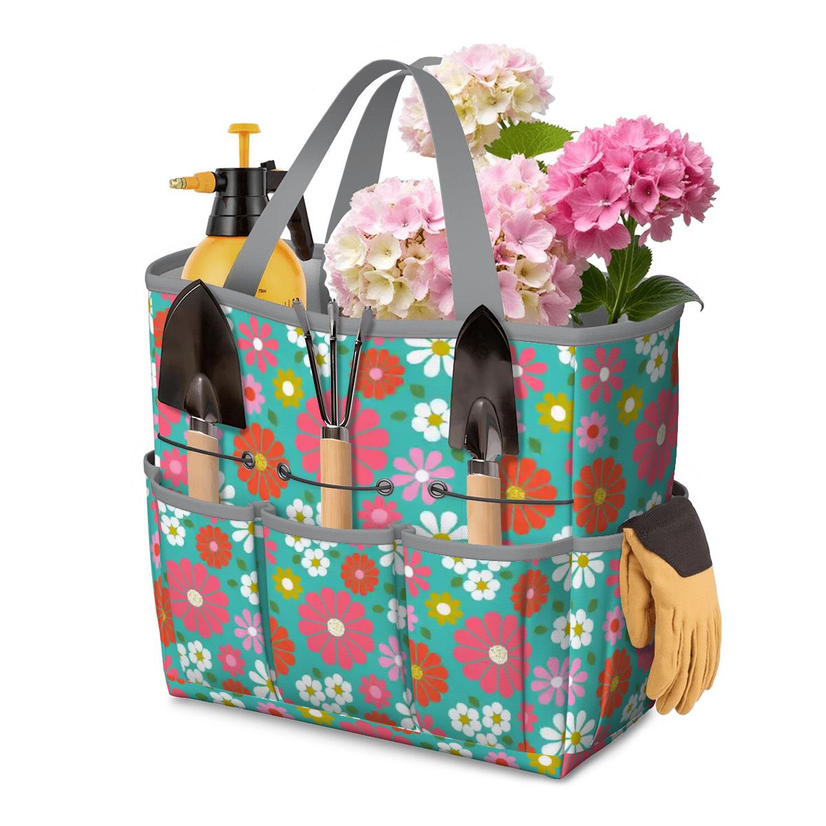 Kate McEnroe New York Retro Floral Garden Tool Tote Bag Gardening Organizer CaddyGarden Tool Bagqintjr461i