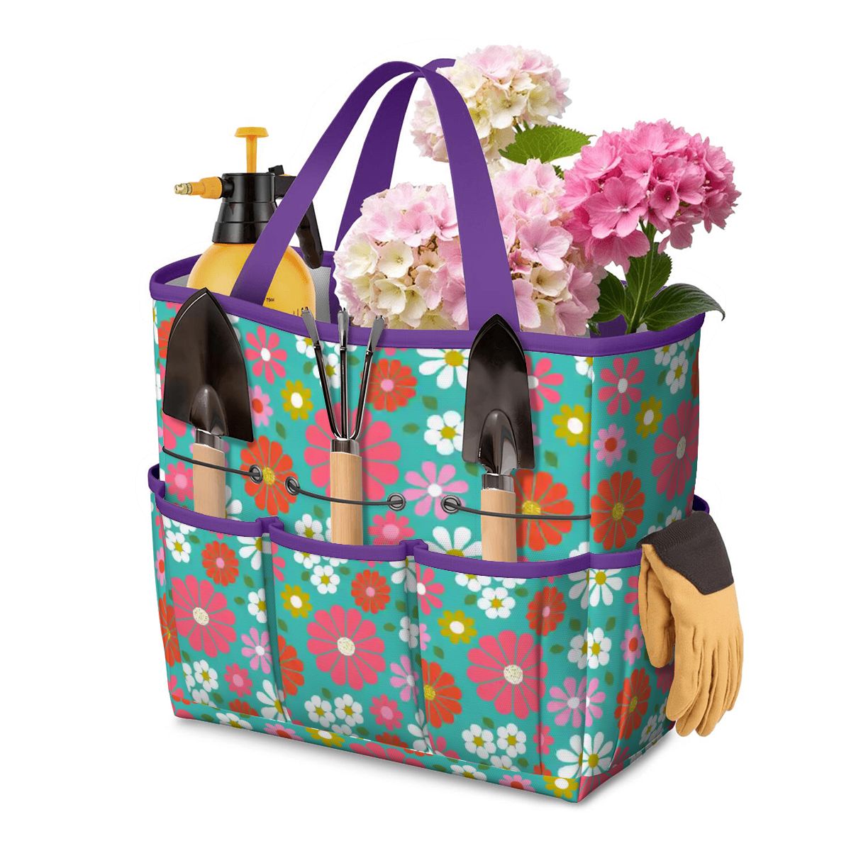 Kate McEnroe New York Retro Floral Garden Tool Tote Bag Gardening Organizer CaddyGarden Tool BagScscWXDzU6