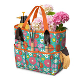 Kate McEnroe New York Retro Floral Garden Tool Tote Bag Gardening Organizer CaddyGarden Tool BagWdORrlNYeN