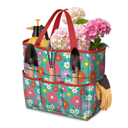 Kate McEnroe New York Retro Floral Garden Tool Tote Bag Gardening Organizer CaddyGarden Tool BagxYMdZqnFk1