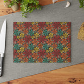 Kate McEnroe New York Retro Floral Glass Cutting Board, Mid Century Modern Kitchen Decor, Vintage Boho KitchenwareCutting Boards18154848544789024515