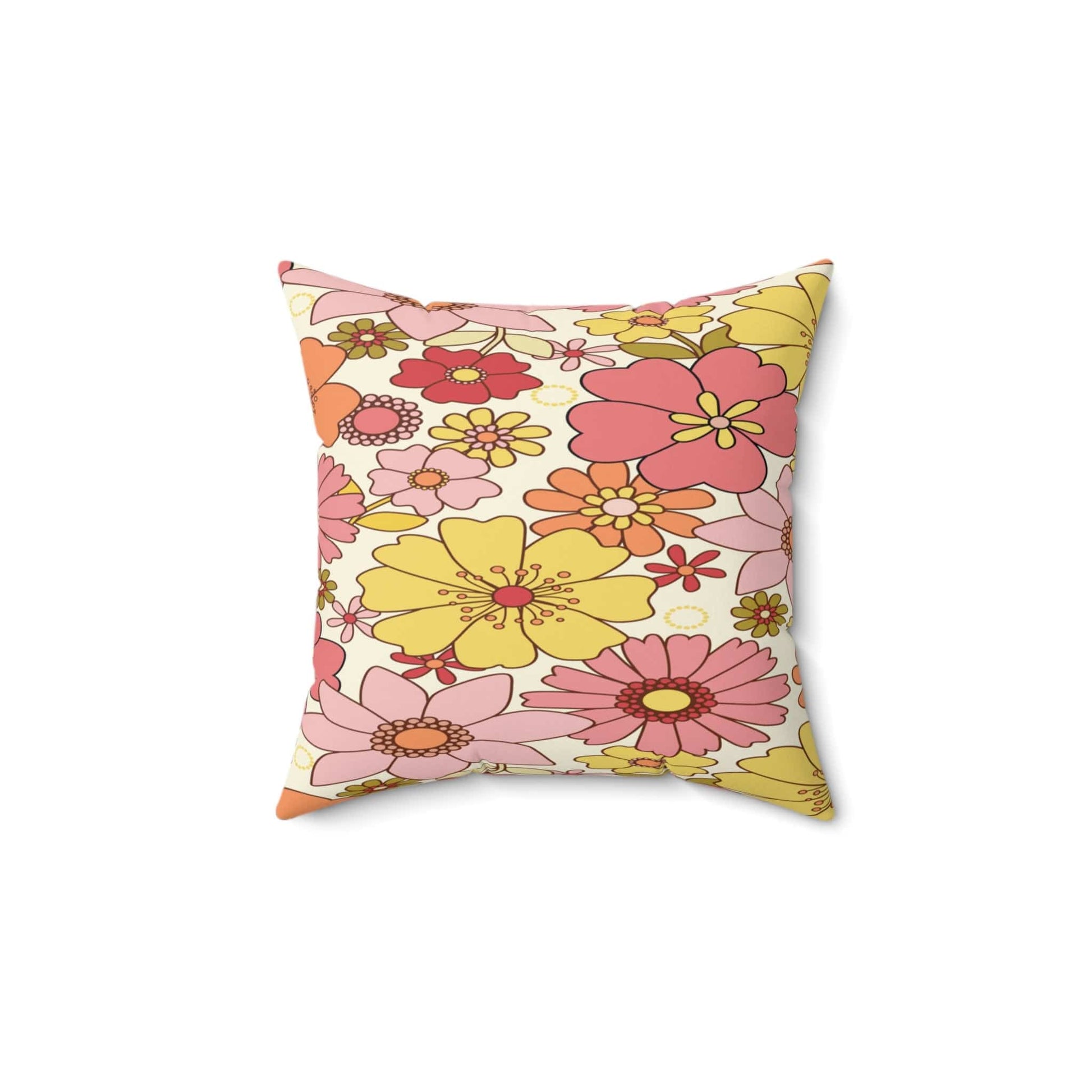 Kate McEnroe New York Retro Floral Throw Pillows with Insert, Flower Power Bohemian Home Decor, Mid Century Modern Living Room and Bedroom Accent Pillows