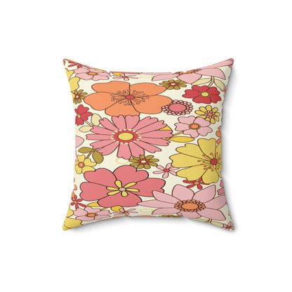 Kate McEnroe New York Retro Floral Throw Pillows with Insert, Flower Power Bohemian Home Decor, Mid Century Modern Living Room and Bedroom Accent Pillows Throw Pillows