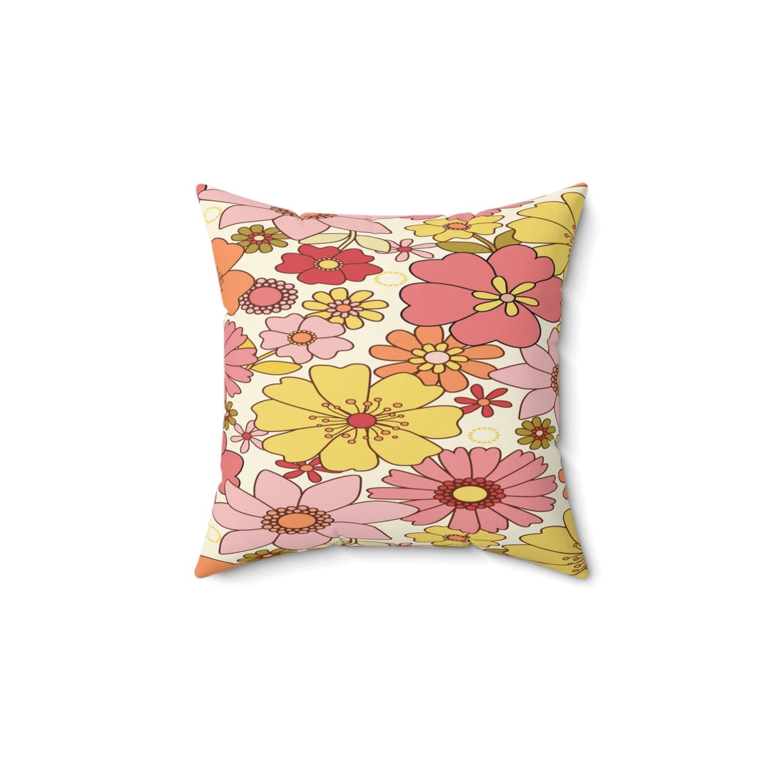 Kate McEnroe New York Retro Floral Throw Pillows with Insert, Flower Power Bohemian Home Decor, Mid Century Modern Living Room and Bedroom Accent PillowsThrow Pillows13339194269735237997