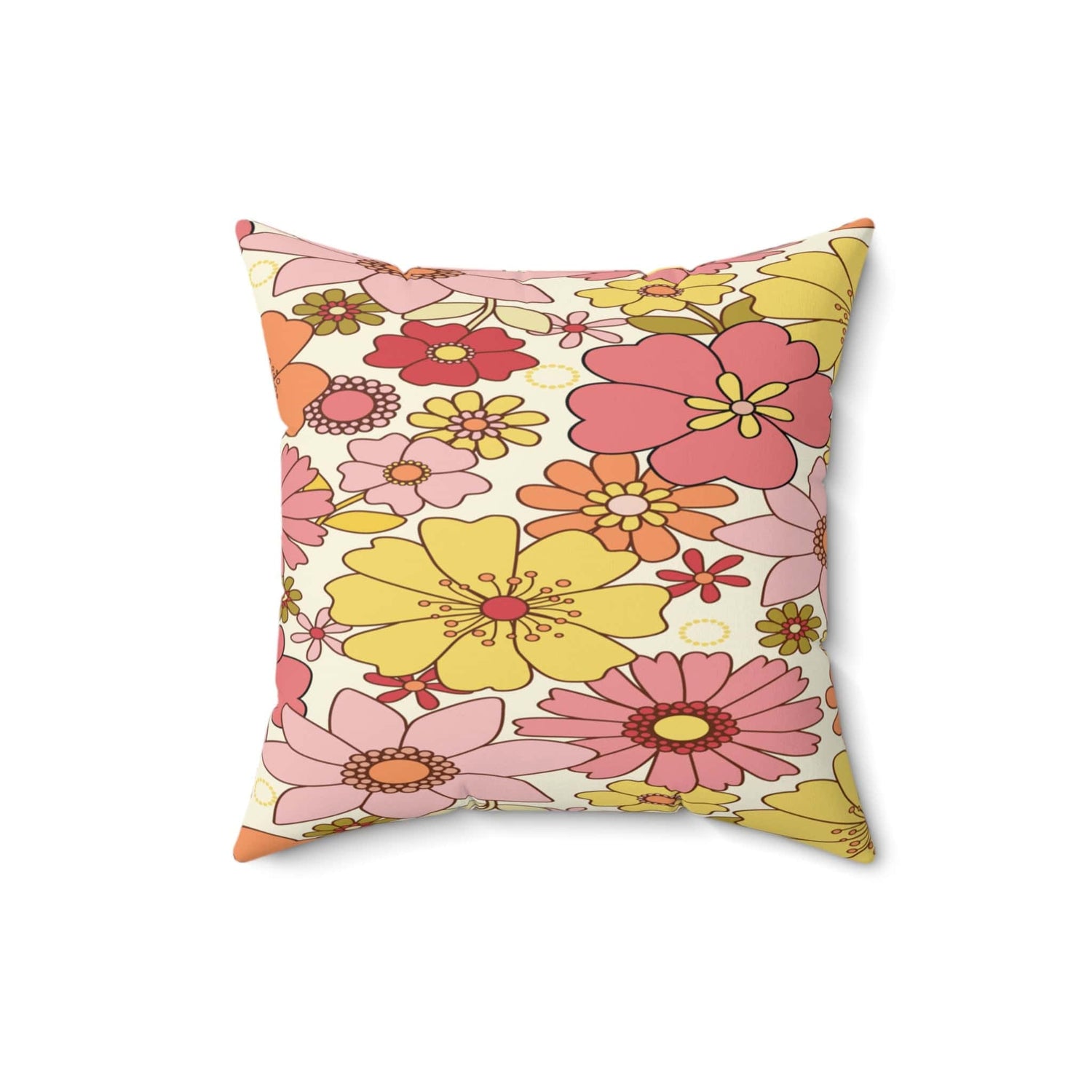 Kate McEnroe New York Retro Floral Throw Pillows with Insert, Flower Power Bohemian Home Decor, Mid Century Modern Living Room and Bedroom Accent PillowsThrow Pillows13339194269735237997