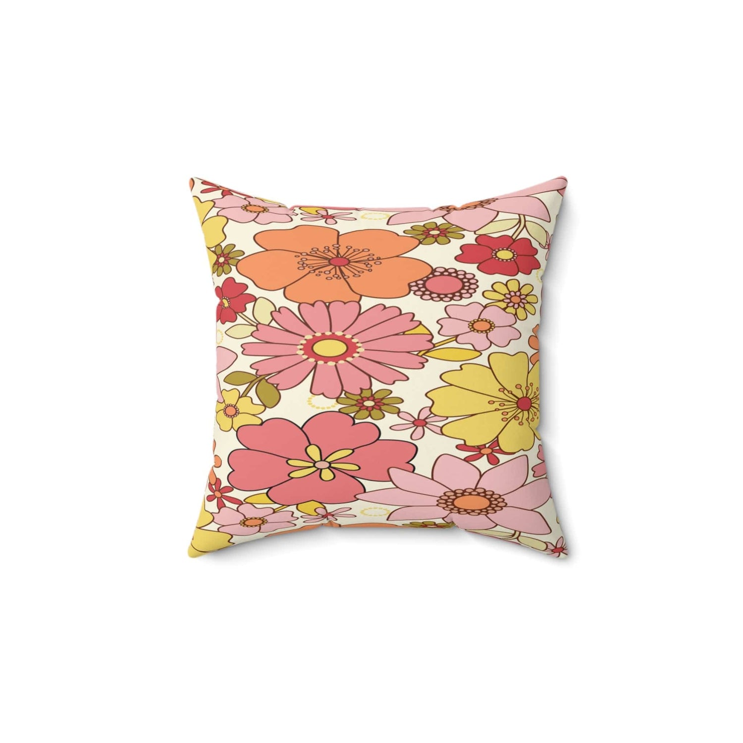 Kate McEnroe New York Retro Floral Throw Pillows with Insert, Flower Power Bohemian Home Decor, Mid Century Modern Living Room and Bedroom Accent PillowsThrow Pillows13339194269735237997