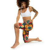 Kate McEnroe New York Retro Flower Power Groovy Hippie 60s, 70s Mid Mod Capri LeggingsLeggings28874908967916715646