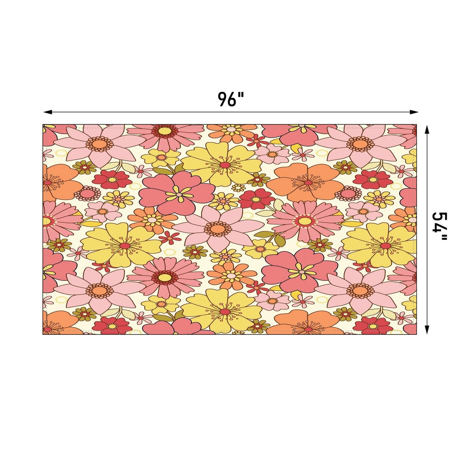 Kate McEnroe New York Retro Flower Power Mid Century Modern TableclothTablecloths95044