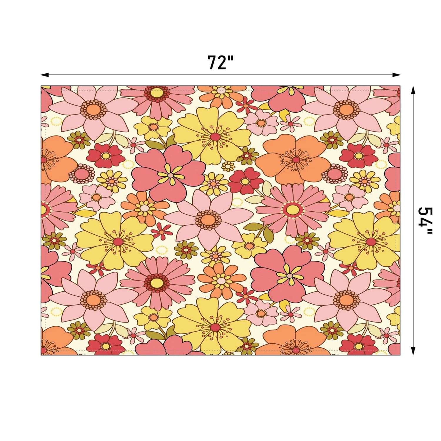 Kate McEnroe New York Retro Flower Power Mid Century Modern TableclothTablecloths95045