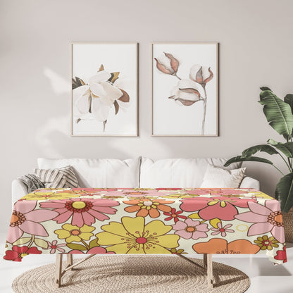 Kate McEnroe New York Retro Flower Power Mid Century Modern TableclothTablecloths95046