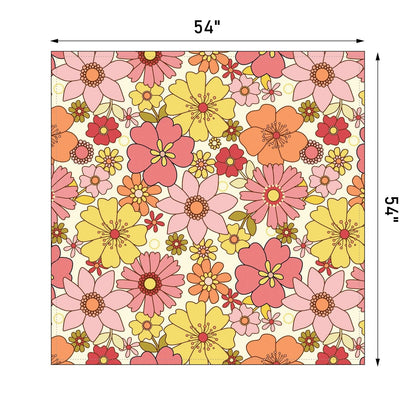 Kate McEnroe New York Retro Flower Power Mid Century Modern TableclothTablecloths95046