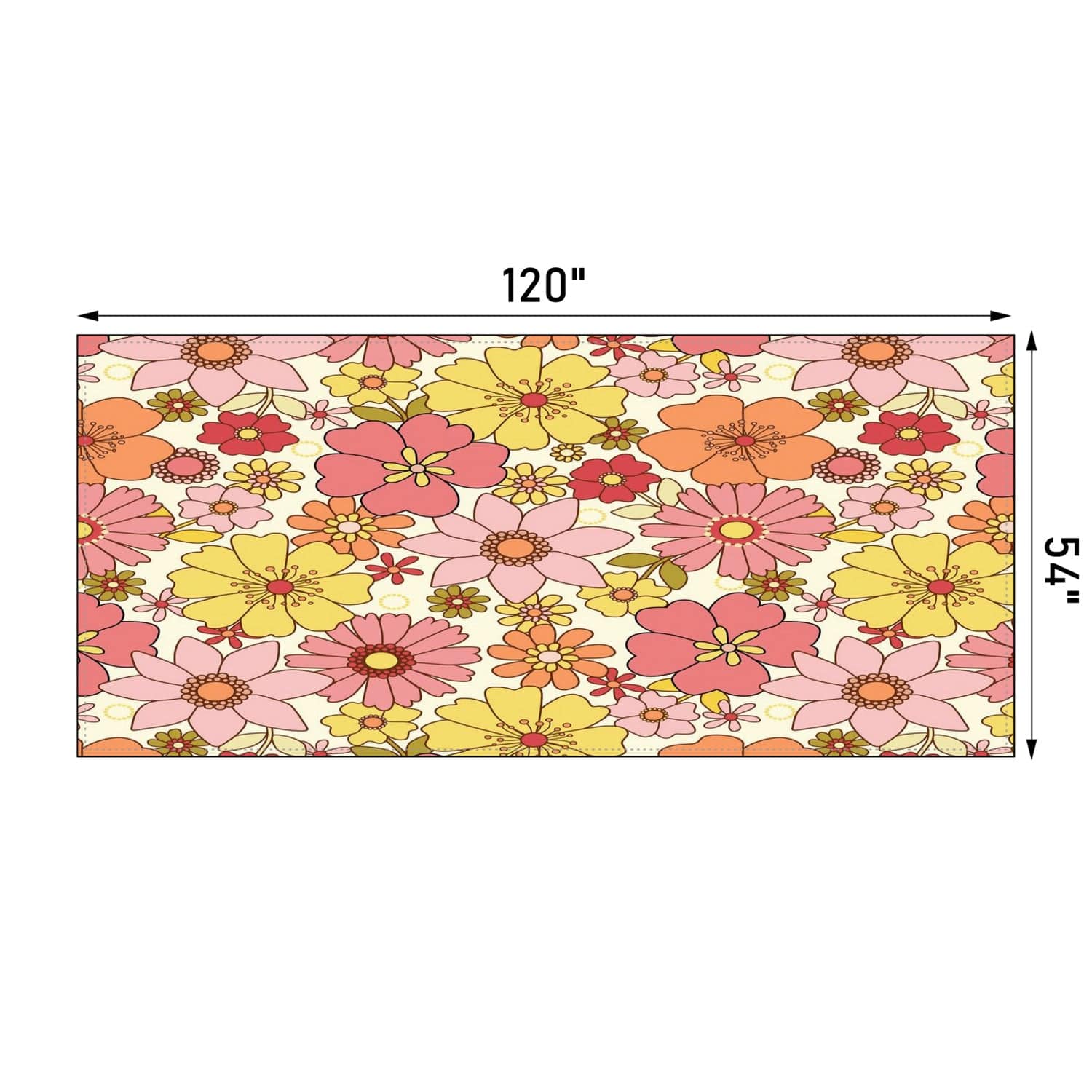 Kate McEnroe New York Retro Flower Power Mid Century Modern TableclothTablecloths95046