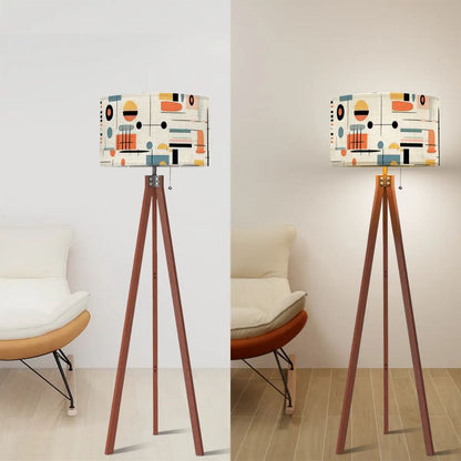 Kate McEnroe New York Retro Geometric Abstract 1950s Mid Century Modern Tripod Floor LampTripod Floor Lampsh4vwEoRv6e
