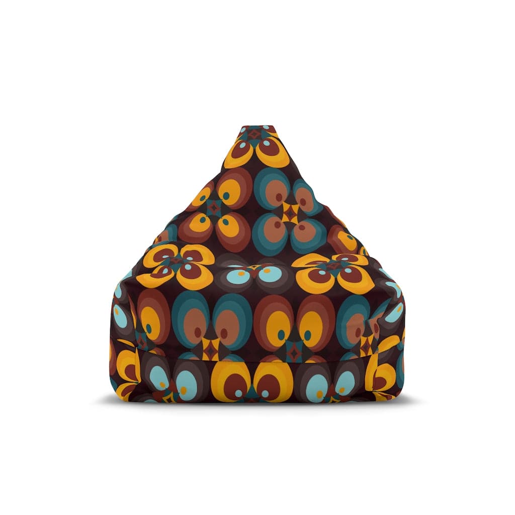Kate McEnroe New York Retro Geometric Groovy Floral Bean Bag Chair Cover Bean Bag Chair Covers 27&quot; × 30&quot; × 25&quot; / Without insert 12771766912581025531