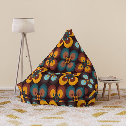 Kate McEnroe New York Retro Geometric Groovy Floral Bean Bag Chair Cover Bean Bag Chair Covers 38" × 42" × 29" / Without insert 14093292021472632158