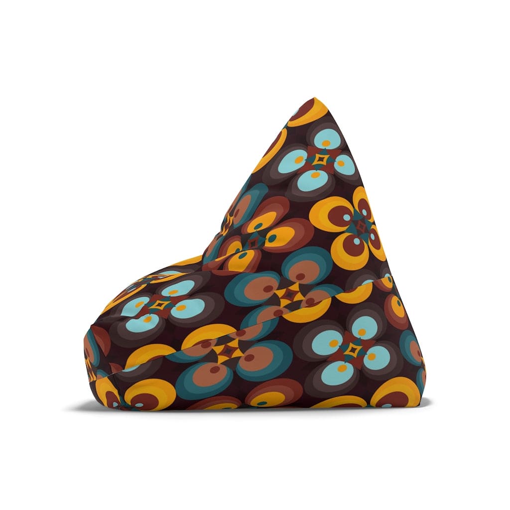 Kate McEnroe New York Retro Geometric Groovy Floral Bean Bag Chair CoverBean Bag Chair Covers14093292021472632158