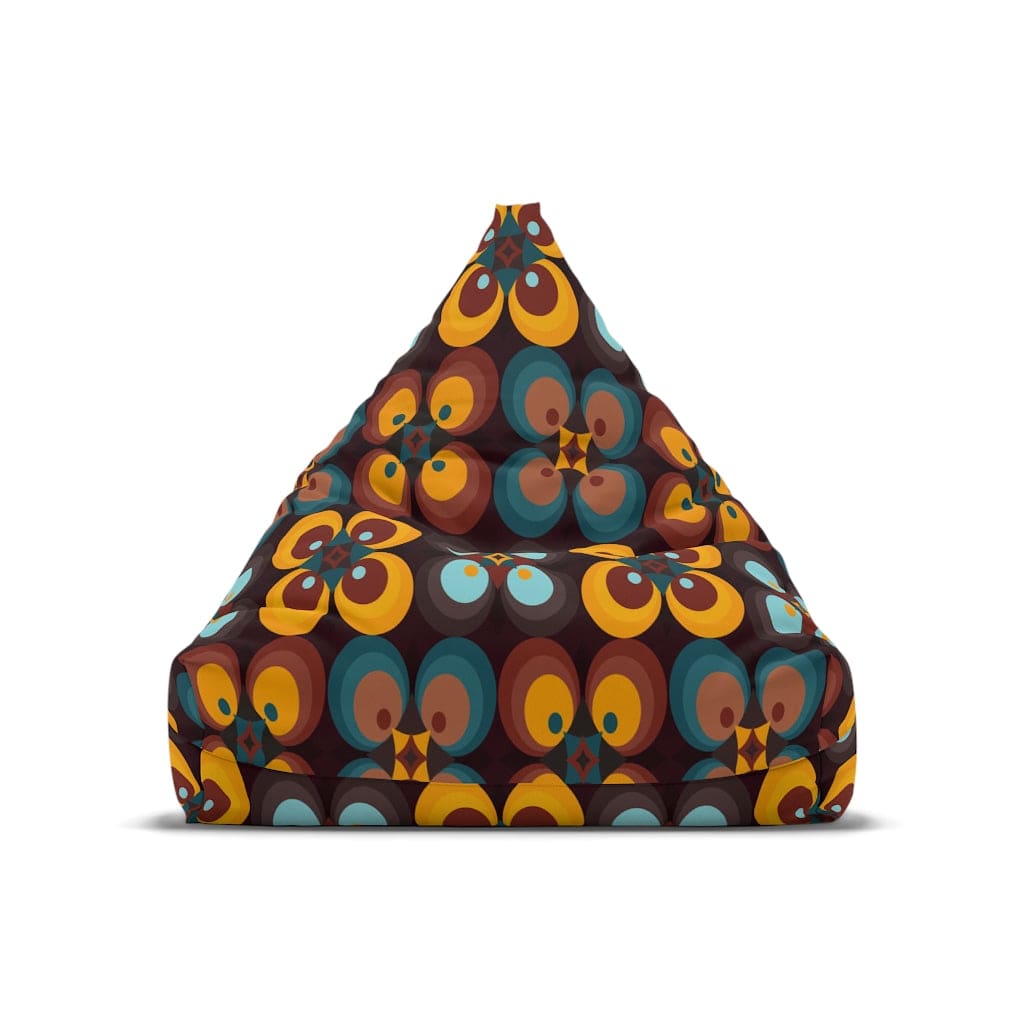 Kate McEnroe New York Retro Geometric Groovy Floral Bean Bag Chair CoverBean Bag Chair Covers14093292021472632158