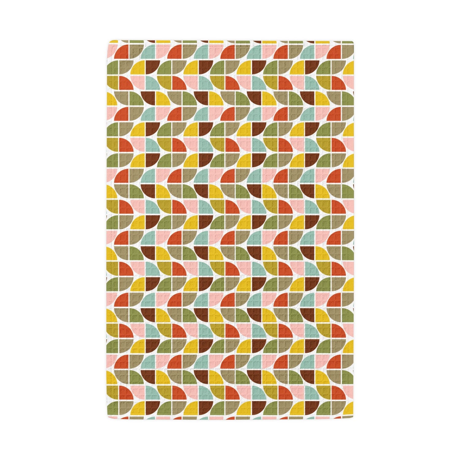 Kate McEnroe New York Retro Geometric Half Circle MCM Waffle Weave Kitchen Hand TowelHand Towels94853352594957490353