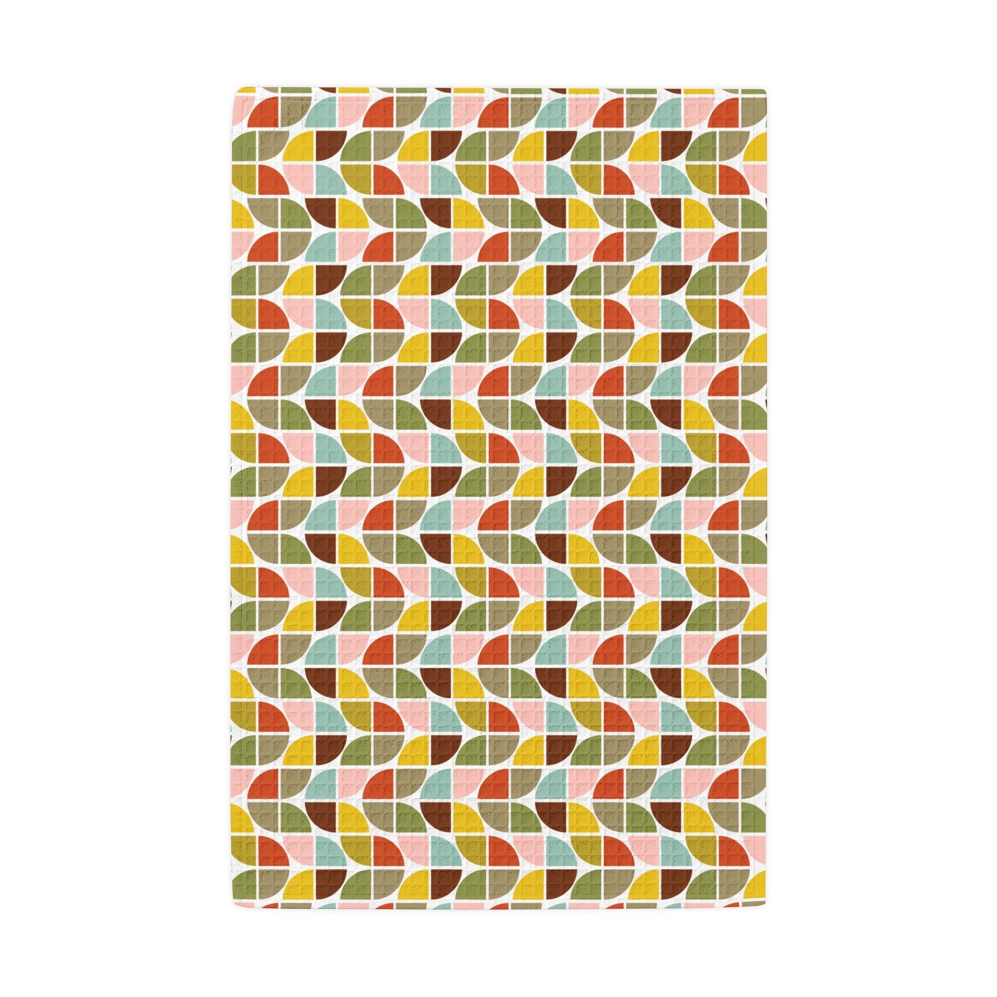 Kate McEnroe New York Retro Geometric Half Circle MCM Waffle Weave Kitchen Hand TowelHand Towels94853352594957490353