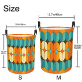 Kate McEnroe New York Retro Geometric Mid Century Modern Laundry BasketLaundry BasketsA1NzgQUZHN