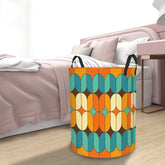 Kate McEnroe New York Retro Geometric Mid Century Modern Laundry BasketLaundry BasketsA1NzgQUZHN