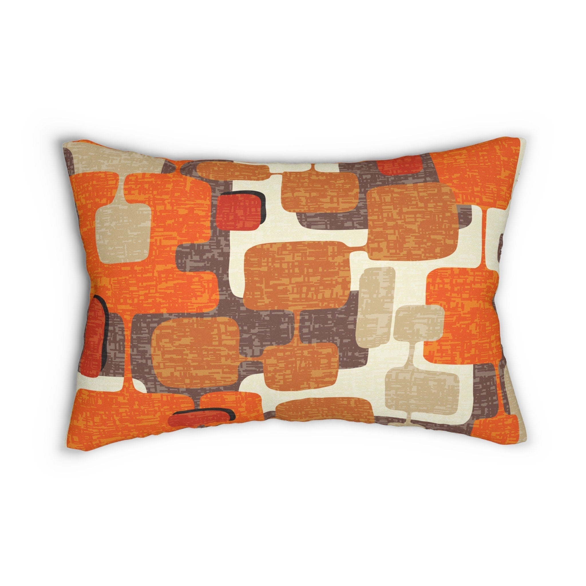 Kate McEnroe New York Retro Geometric Mid Century Modern Lumbar Pillow, Mid Mod Vintage Atomic Age DecorLumbar Pillows10632798716343581686