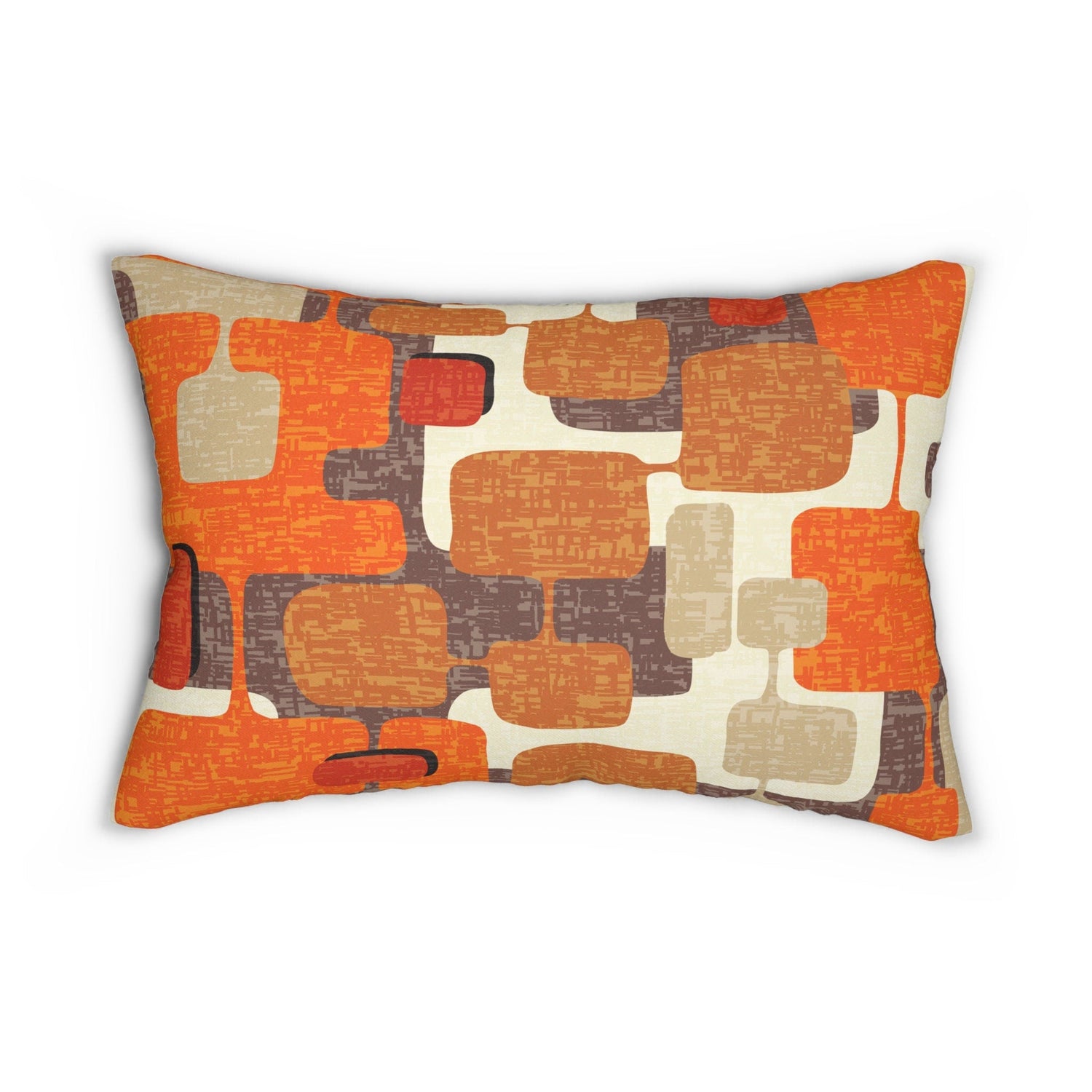 Kate McEnroe New York Retro Geometric Mid Century Modern Lumbar Pillow, Mid Mod Vintage Atomic Age DecorLumbar Pillows10632798716343581686