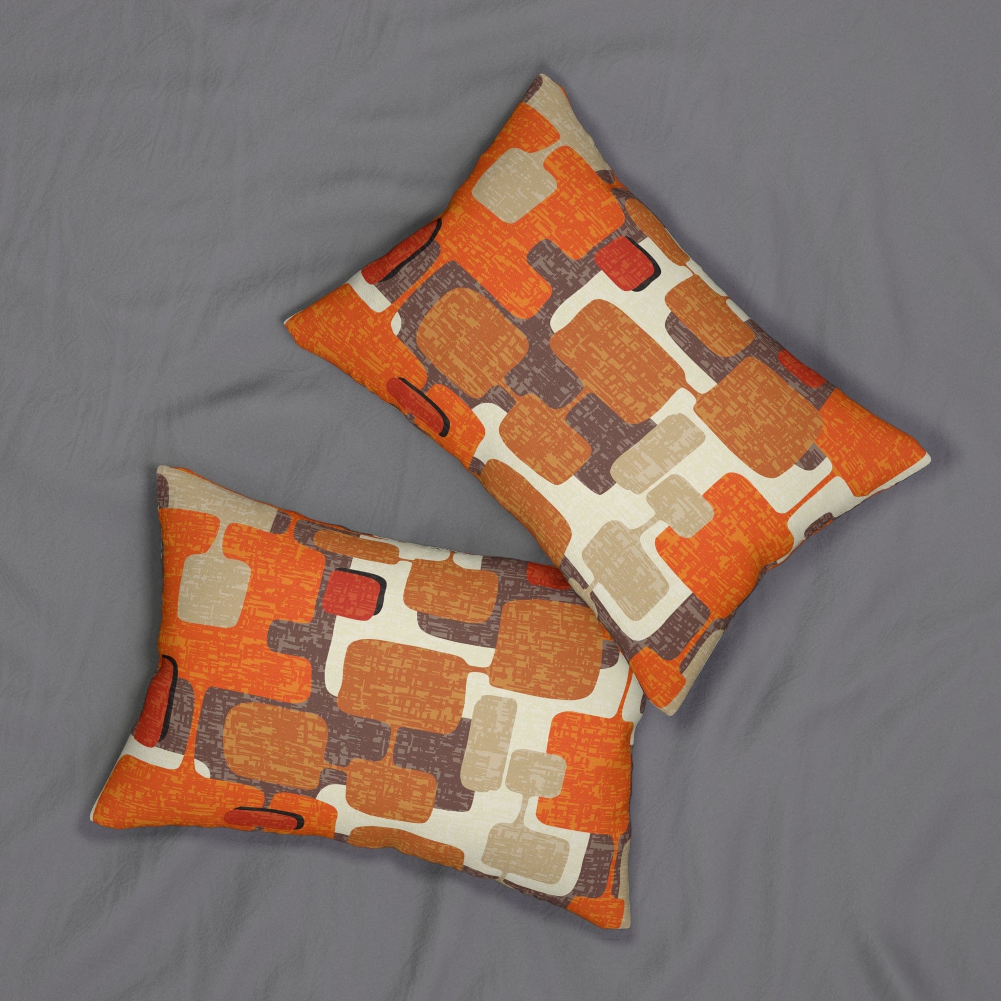 Kate McEnroe New York Retro Geometric Mid Century Modern Lumbar Pillow, Mid Mod Vintage Atomic Age DecorThrow Pillows87044508494276293798