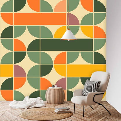 Kate McEnroe New York Retro Geometric Mid Century Modern Peel and Stick Wall MuralWall Mural127722