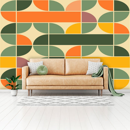 Kate McEnroe New York Retro Geometric Mid Century Modern Peel and Stick Wall MuralWall Mural127725