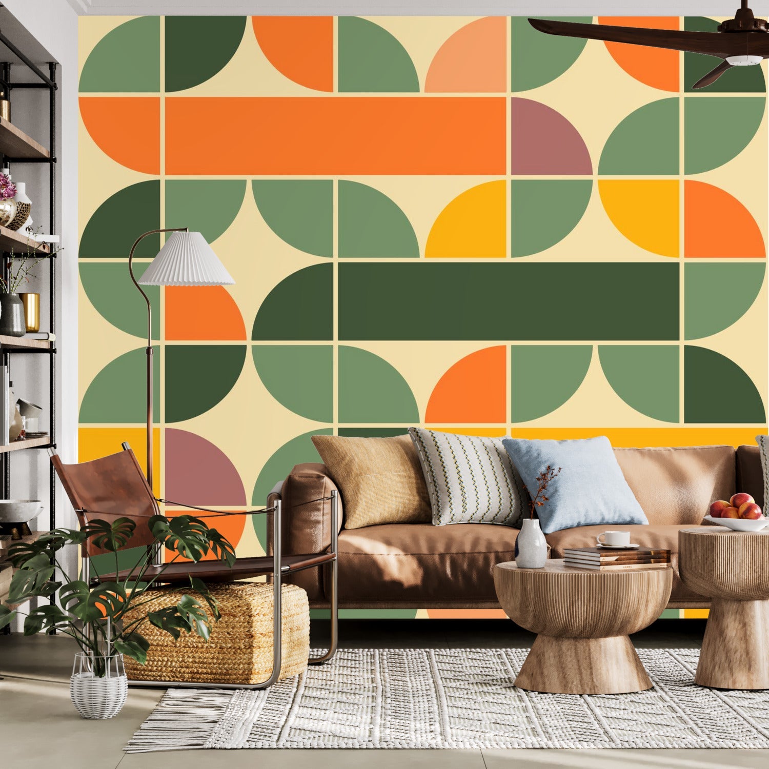 Kate McEnroe New York Retro Geometric Mid Century Modern Peel and Stick Wall MuralWall Mural127726