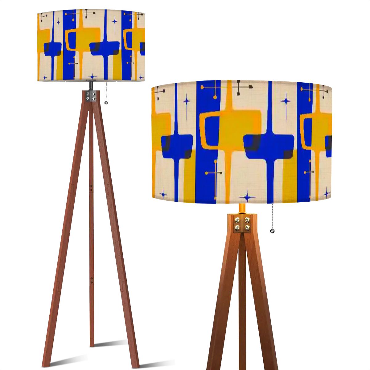 Kate McEnroe New York Retro Geometric Mid Century Modern Tripod Floor LampTripod Floor LampsbS7JRJnagn