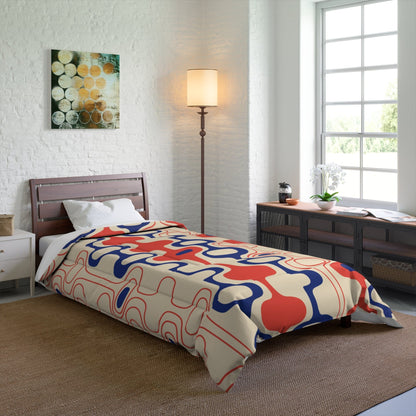 Kate McEnroe New York Retro Geometric Mid Mod Comforter Comforters 68" × 92" 26708840411513055943