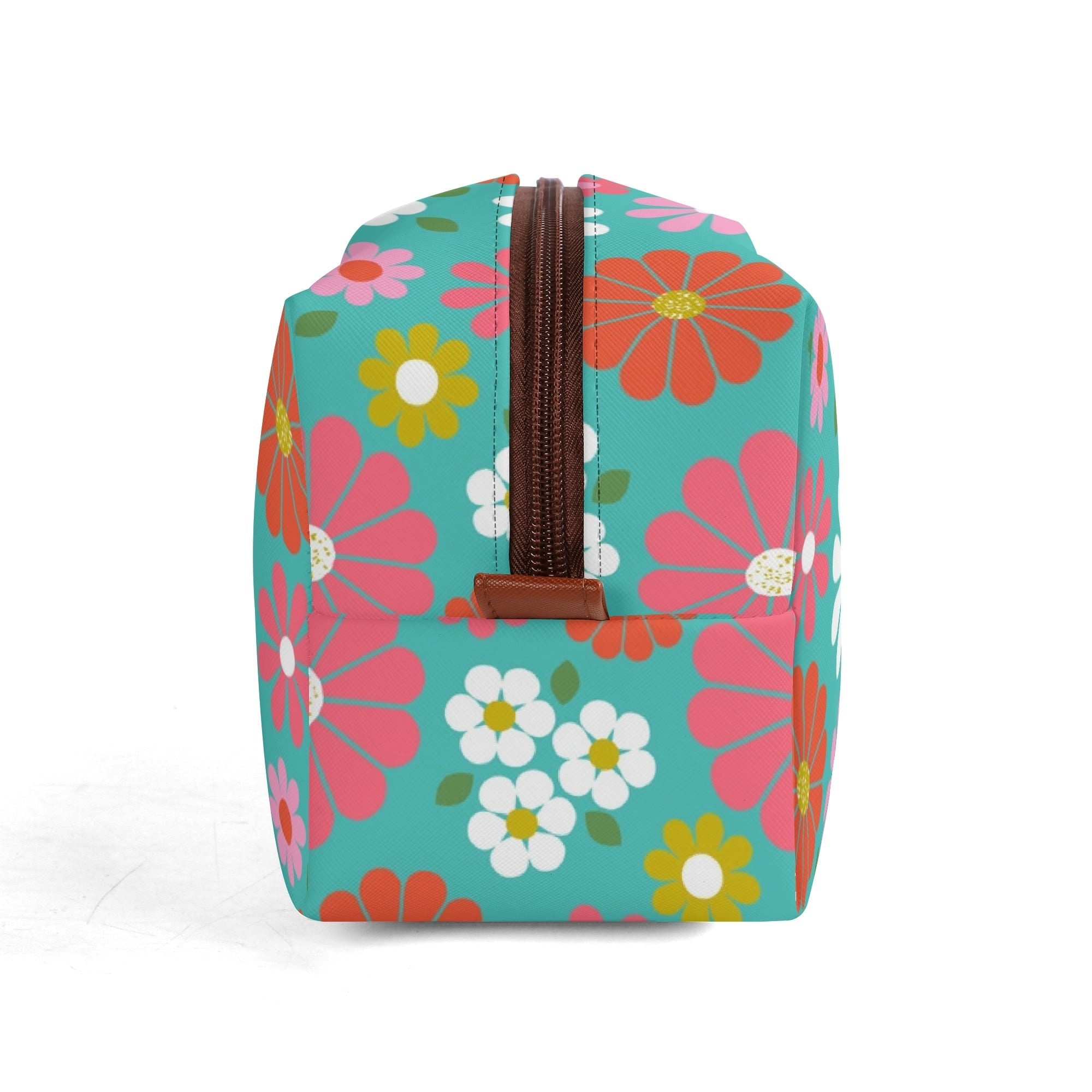 Kate McEnroe New York Retro Groovy 60s Floral Cosmetic Bag, MCM Daisy Toiletry Bag, Vintage Flower Power Travel CaseCosmetic &amp; Toiletry BagsN2M4MEKN - 1