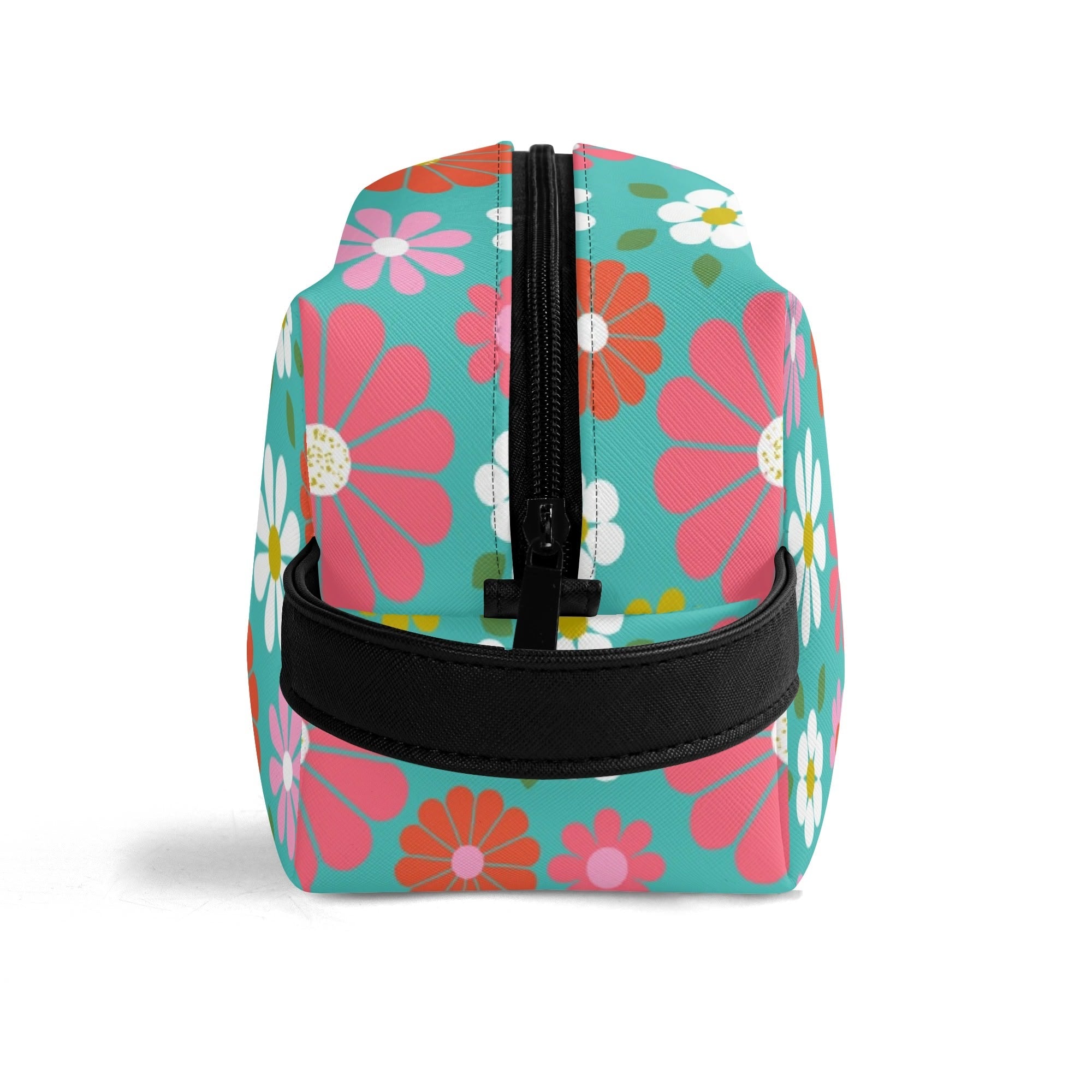 Kate McEnroe New York Retro Groovy 60s Floral Cosmetic Bag, MCM Daisy Toiletry Bag, Vintage Flower Power Travel CaseCosmetic &amp; Toiletry BagsN2M4MEKN - 2