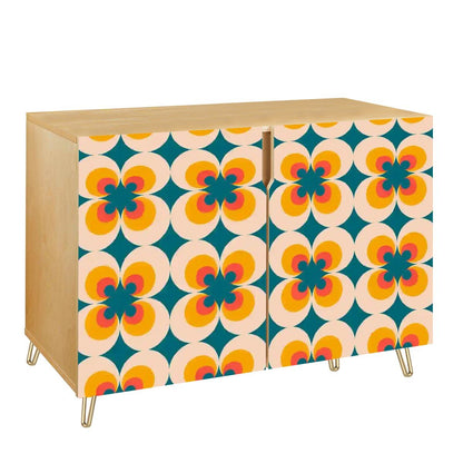 Kate McEnroe New York Retro Groovy 70s Mod Flower Power Storage CabinetStorage CabinetsitSk4qaDfa