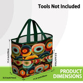 Kate McEnroe New York Retro Groovy 70s Orb Earth Tones Garden Tool BagGarden Tool BagO3mBmyWllh