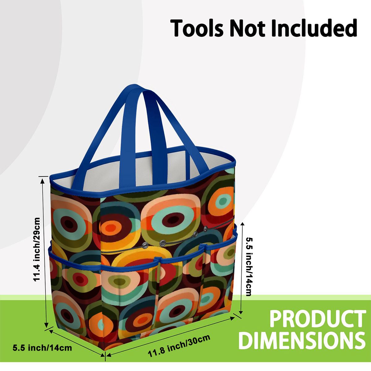 Kate McEnroe New York Retro Groovy 70s Orb Earth Tones Garden Tool BagGarden Tool BagO3mBmyWllh