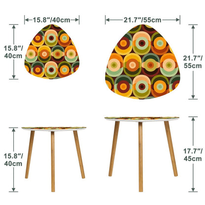 Kate McEnroe New York Retro Groovy 70s Orb Earth Tones MCM Nesting TablesNesting Tables7nE428uOMZ