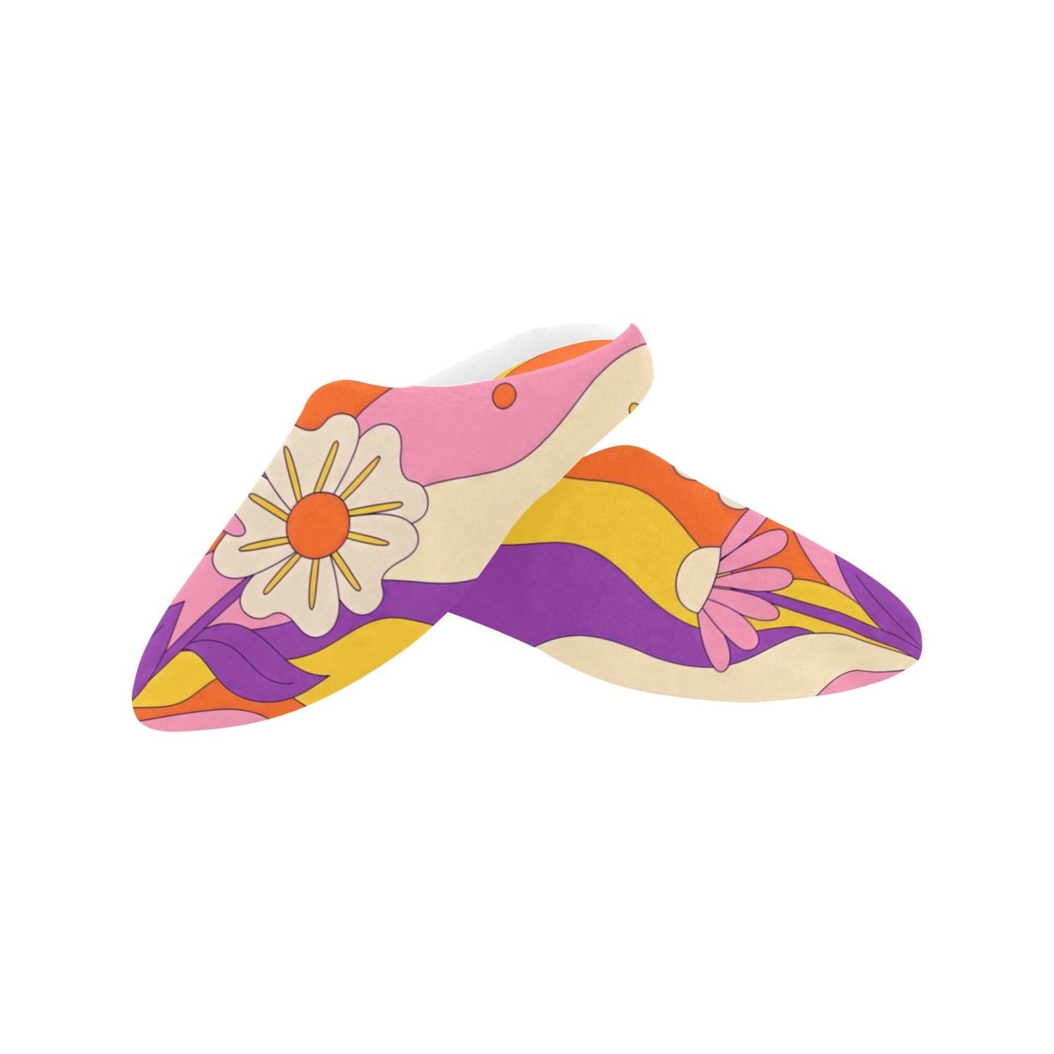 Kate McEnroe New York Retro Groovy Boho Flower Power Bedroom Slippers - 781623SlippersD2855567