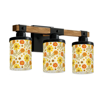 Kate McEnroe New York Retro Groovy Daisy Floral Vanity Light, MCM 70s Bathroom FixtureVanity Light FixturesLNGxRPEoUW