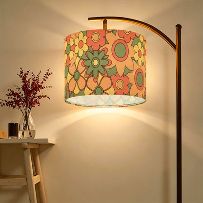 Kate McEnroe New York Retro Groovy Floral Lamp Shade, Mid Century Modern 60s Vibe LightingLamp ShadesIp49kStjDg