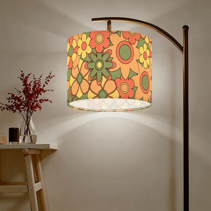 Kate McEnroe New York Retro Groovy Floral Lamp Shade, Mid Century Modern 60s Vibe LightingLamp ShadesIp49kStjDg