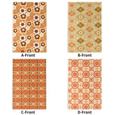 Kate McEnroe New York Retro Groovy Flower Power Dish Towel Set, MCM 70s Geometric Kitchen LinensDish TowelsWLX8726W - 1