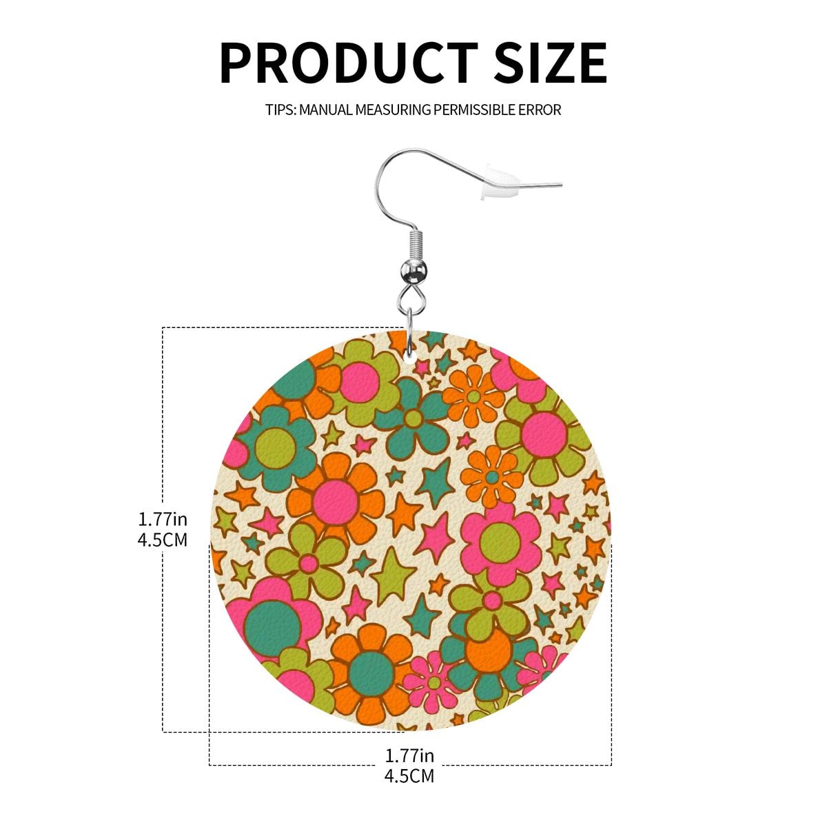 Kate McEnroe New York Retro Groovy Flower Power Drop Round EarringsEarringsi9sShmaipx
