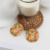 Kate McEnroe New York Retro Groovy Flower Power Drop Round EarringsEarringsi9sShmaipx