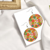 Kate McEnroe New York Retro Groovy Flower Power Drop Round EarringsEarringsi9sShmaipx