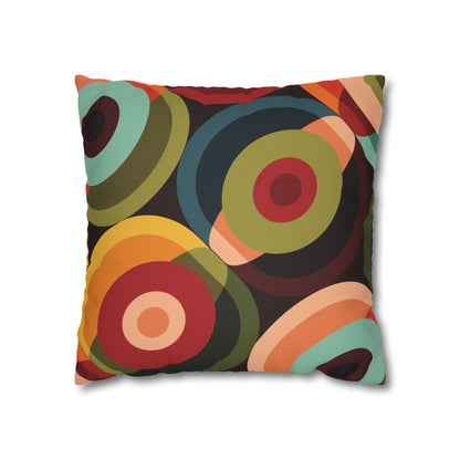 Kate McEnroe New York Retro Groovy Geometric Circle Orbs Pillow Cover, 70s Mid Century Modern Psychedelic Abstract Throw Cushions - 132682825Throw Pillow Covers11710692372882518151